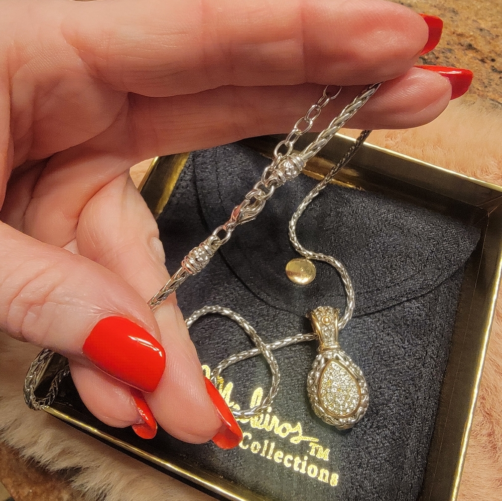 John Medeiros Pave pendant and Chain - Picture 6 of 10